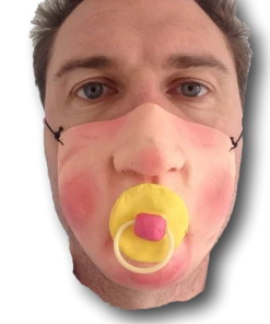 Rubber Johnnies Baby Dummy Half Face Mask