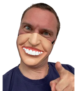 Rubber Johnnies Half Face Masks Ken Dodd Big Teeth Half Face Mask