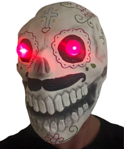 Rubber Johnnies LED Sugar Skull Mask