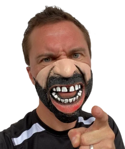 Rubber Johnnies Angry Face Half Face Mask Half Face Masks