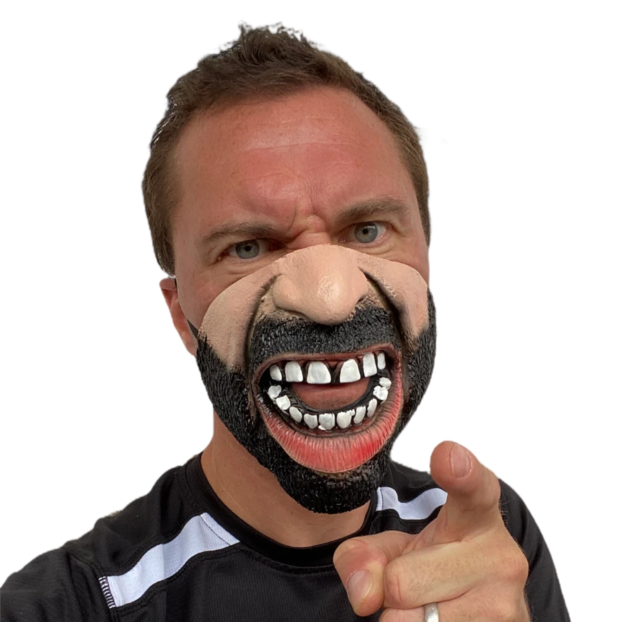 Rubber Johnnies Angry Face Half Face Mask Half Face Masks 1 Rubber Johnnies Angry Face Half Face Mask Half Face Masks