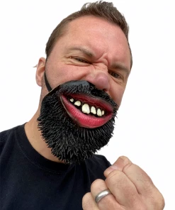 Rubber Johnnies Half Face Masks Beardy Half Face Mask