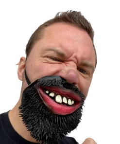 Rubber Johnnies Half Face Masks Beardy Half Face Mask