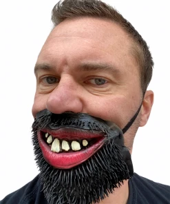 Rubber Johnnies Half Face Masks Beardy Half Face Mask