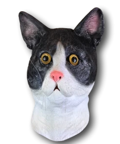 Rubber Johnnies Black & White Cat Mask