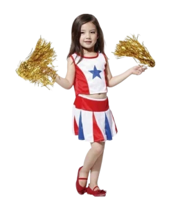 Rubber Johnnies Girls Cheerleader Fancy Dress Costume Girls Costumes