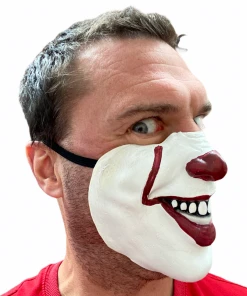 Rubber Johnnies Scary Clown Half Mask. Horror Masks