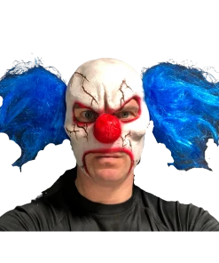 Rubber Johnnies TM Cracked Clown Mask. Horror Masks