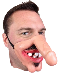 Rubber Johnnies Dick Nose Half Face Mask