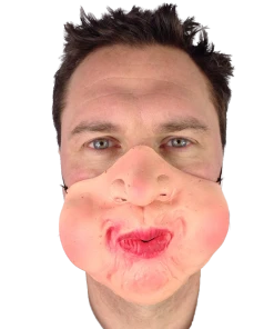 Rubber Johnnies Fat Cheeks Half Face Mask