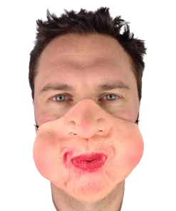 Rubber Johnnies Fat Cheeks Half Face Mask