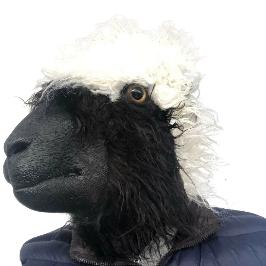 Rubber Johnnies Woolly Sheep Head Mask. 1 Rubber Johnnies Woolly Sheep Head Mask.