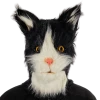 Rubber Johnnies Furry Black & White Cat Mask Animal Masks