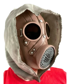 Rubber Johnnies Horror Masks Gas Mask With Goggles & Hood