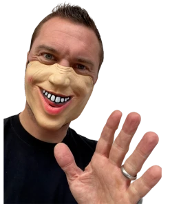 Rubber Johnnies Smiley Guy Half Face Mask