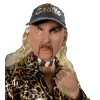 Rubber Johnnies People Masks Joe Exotic Mask With Baseball Cap & Mullet Hair