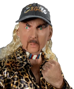 Rubber Johnnies People Masks Joe Exotic Mask With Baseball Cap & Mullet Hair