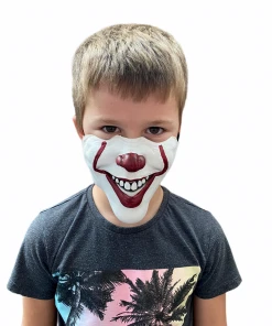 Rubber Johnnies Scary Clown Half Mask. Horror Masks