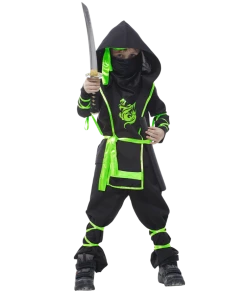 Rubber Johnnies Green Cobra Dragon Ninja Costume Boys Costumes