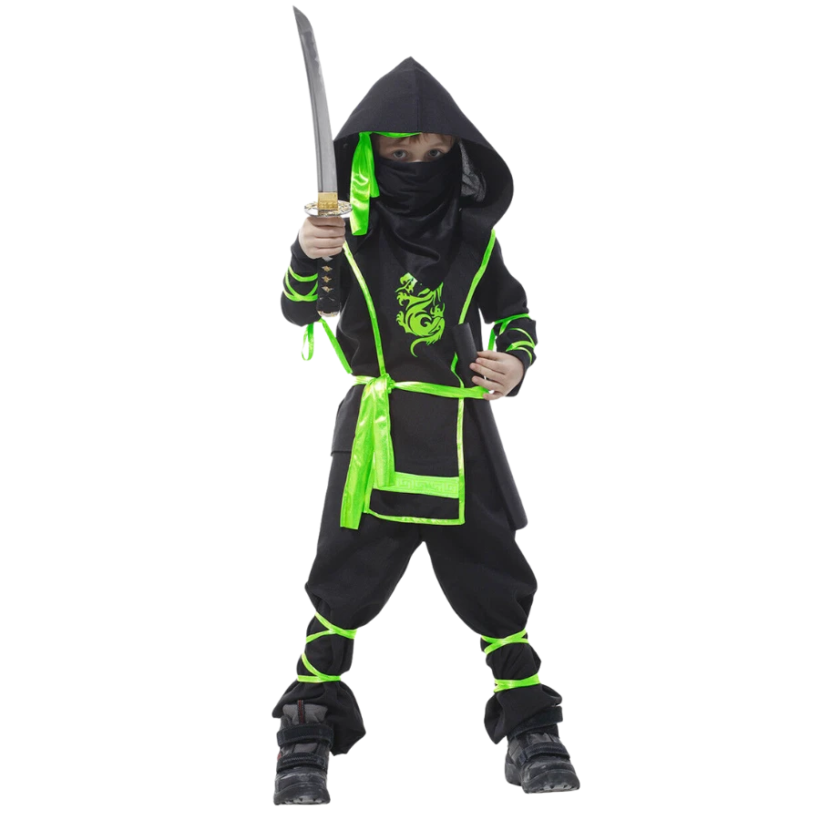 Rubber Johnnies Green Cobra Dragon Ninja Costume Boys Costumes 1 Rubber Johnnies Green Cobra Dragon Ninja Costume Boys Costumes
