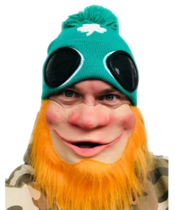 Rubber Johnnies St Patricks Day Leprechaun Half Face Mask
