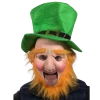 Rubber Johnnies Leprechaun Open Mouth Mask With Hat.