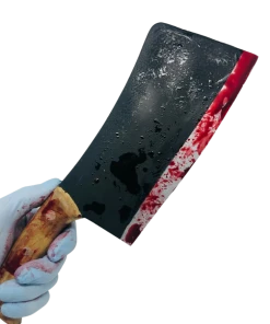 Rubber Johnnies Movie Props Bloody Meat Cleaver