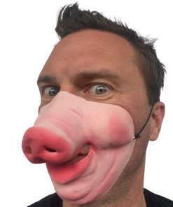 Rubber Johnnies Pig Half Face Mask