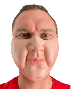 Rubber Johnnies Half Face Masks Fat Face Half Mask
