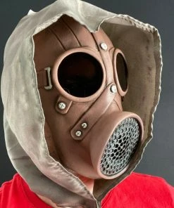 Rubber Johnnies Horror Masks Gas Mask With Goggles & Hood
