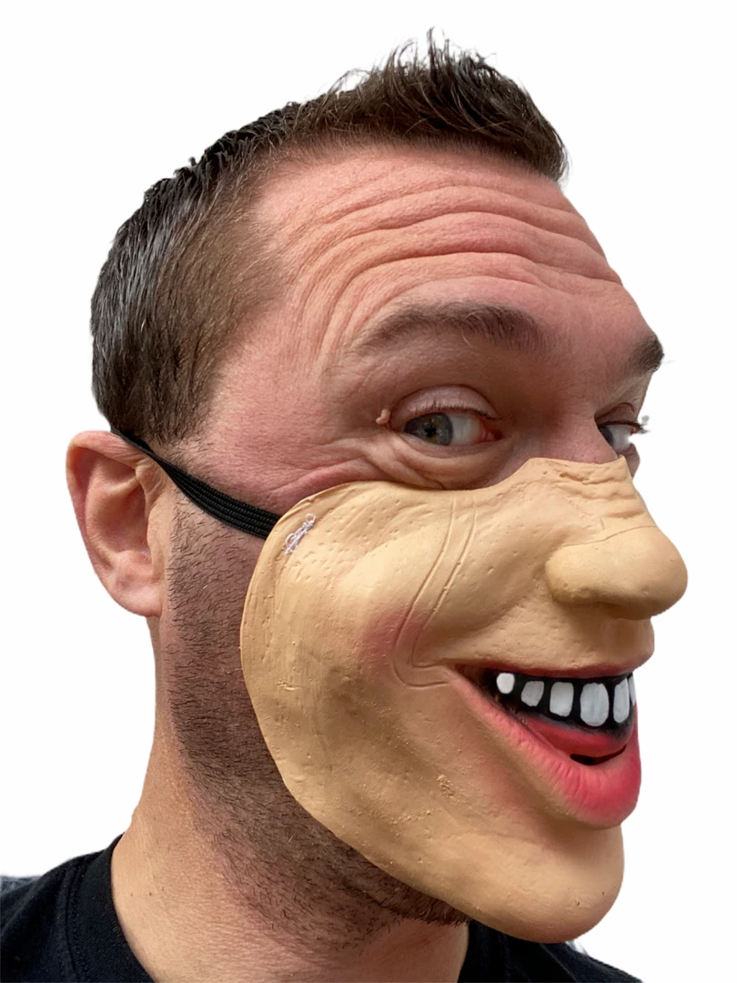 Rubber Johnnies Smiley Guy Half Face Mask 4 Rubber Johnnies Smiley Guy Half Face Mask